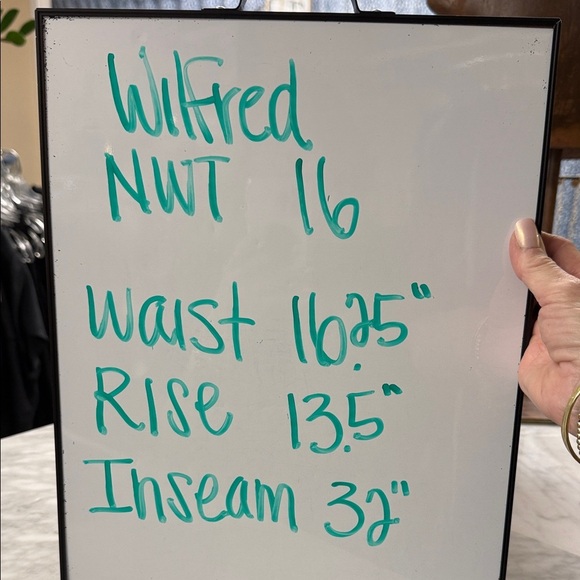 Aritzia | Wilfred NWT Black Polyester Wide Leg Crop Dress Pants Size 16 - Picture 2 of 10